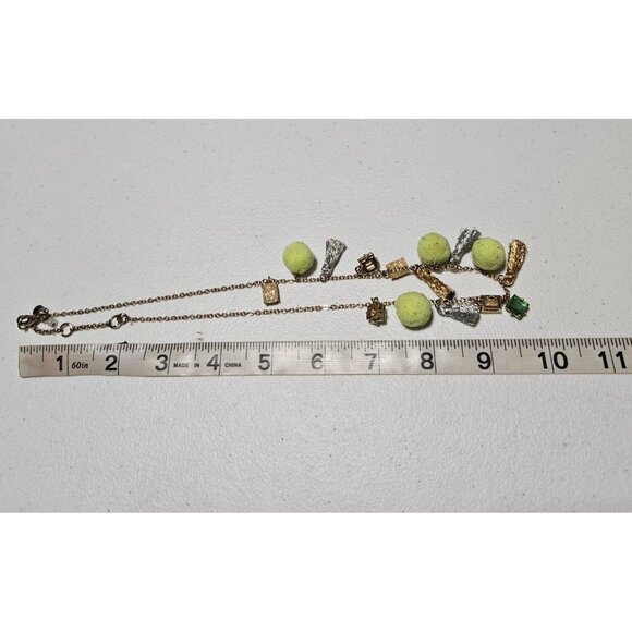 Handmade Retro Statement Pom Pom Tassels Necklace Colorful Gem Accents Jewelry - Picture 6 of 7